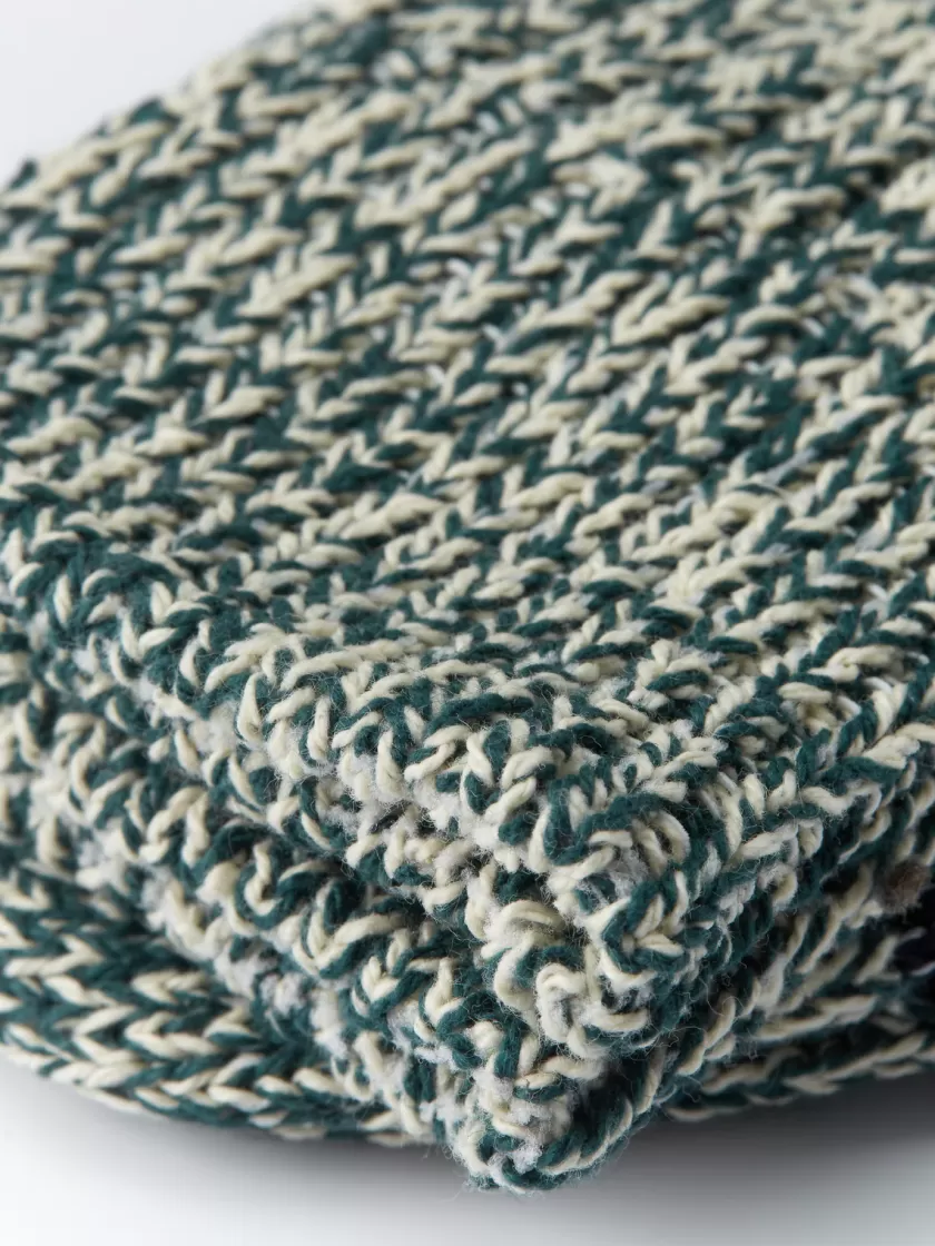 Oliver Spencer Ro To To Recycled Cotton Ribbed Crew Socks Dark Green/Ivory Fashion