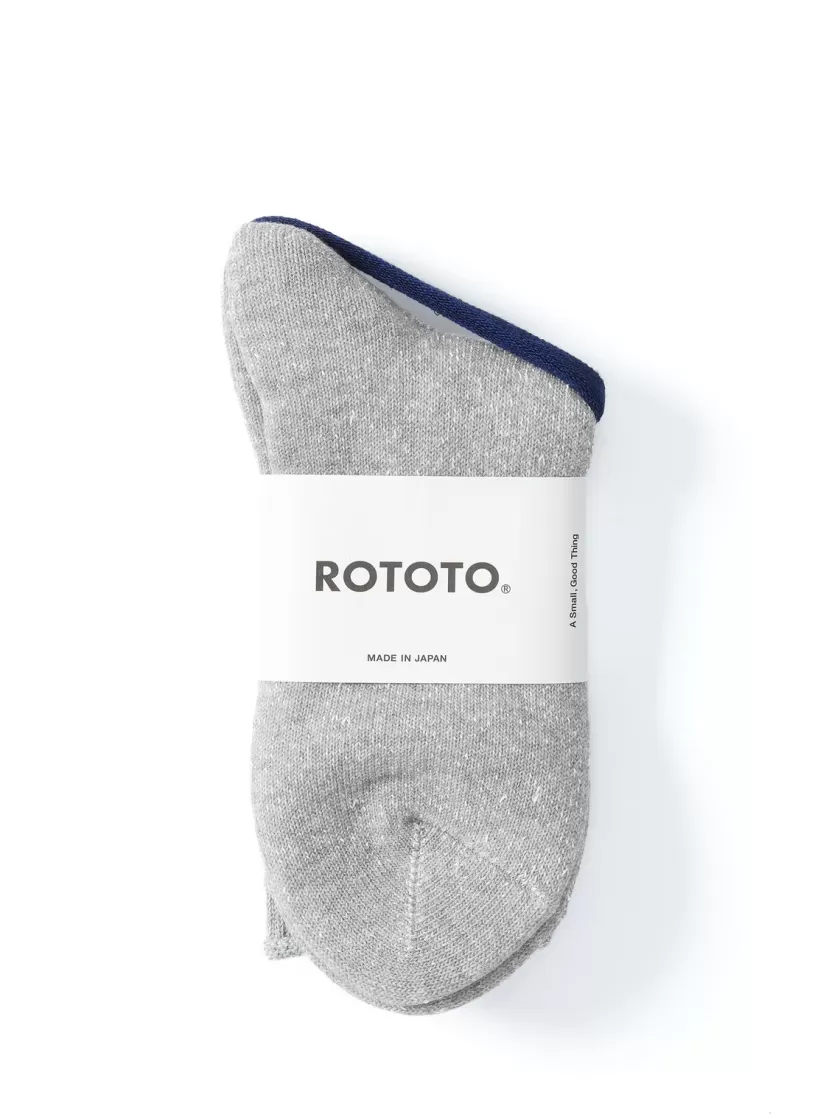 Oliver Spencer Ro To To Washi Pile Crew Socks Grey Fashion