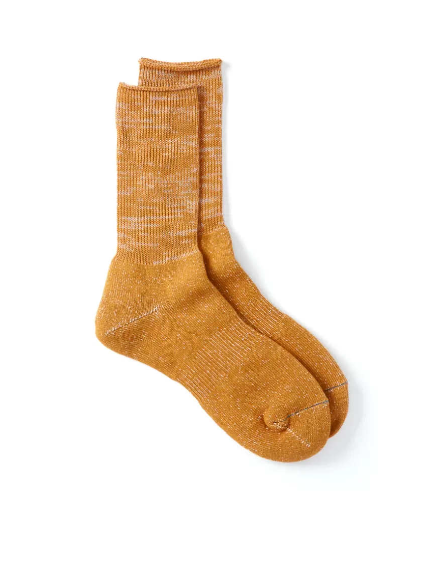 Oliver Spencer Ro To To Washi Pile Crew Socks Yellow Fashion
