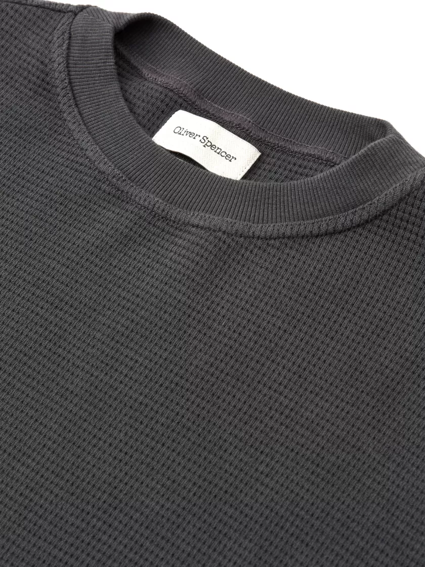 Oliver Spencer Robin Sweatshirt Rycroft Gunmetal Grey Clearance