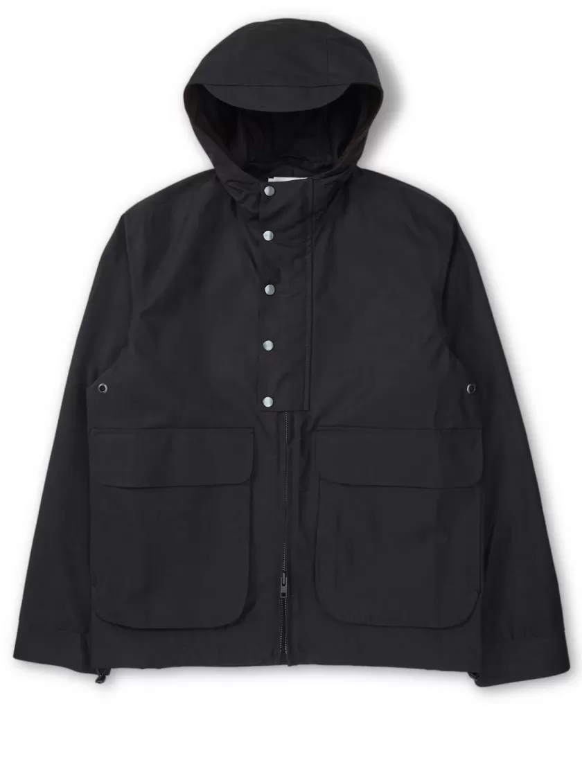 Oliver Spencer Salcombe Hooded Jacket Abbey Black Cheap