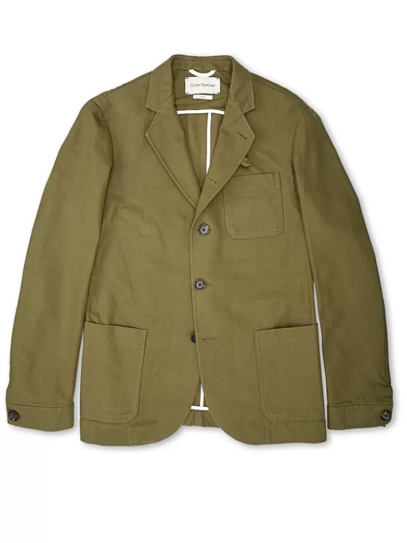 Oliver Spencer Solms Jacket Ellbridge Green Hot