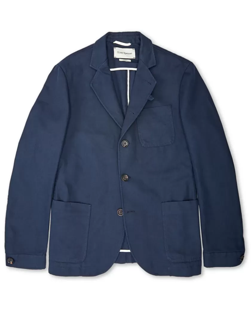Oliver Spencer Solms Jacket Ellbridge Navy Discount