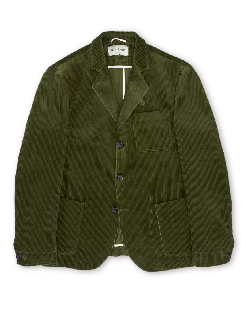 Oliver Spencer Solms Jacket Hudson Cord Green Best