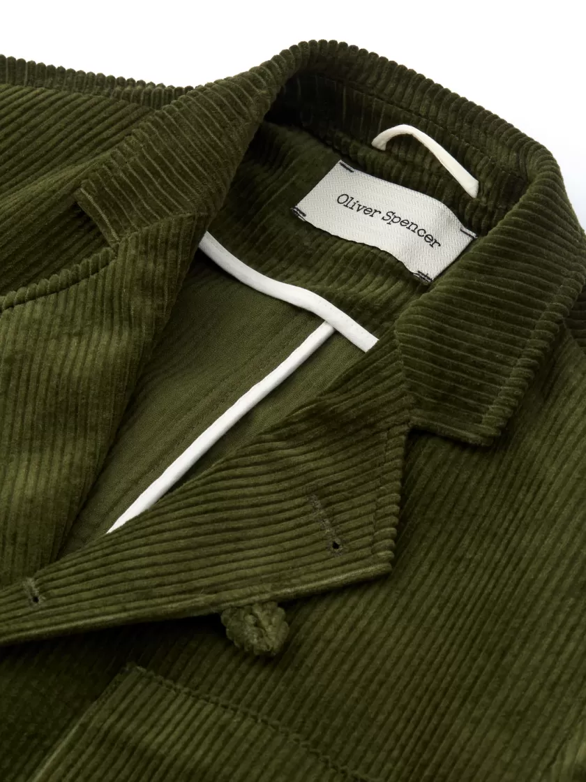 Oliver Spencer Solms Jacket Hudson Cord Green Best