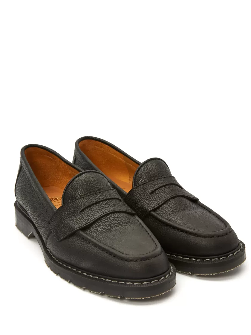 Oliver Spencer Solovair X Black Grain Penny Loafer New