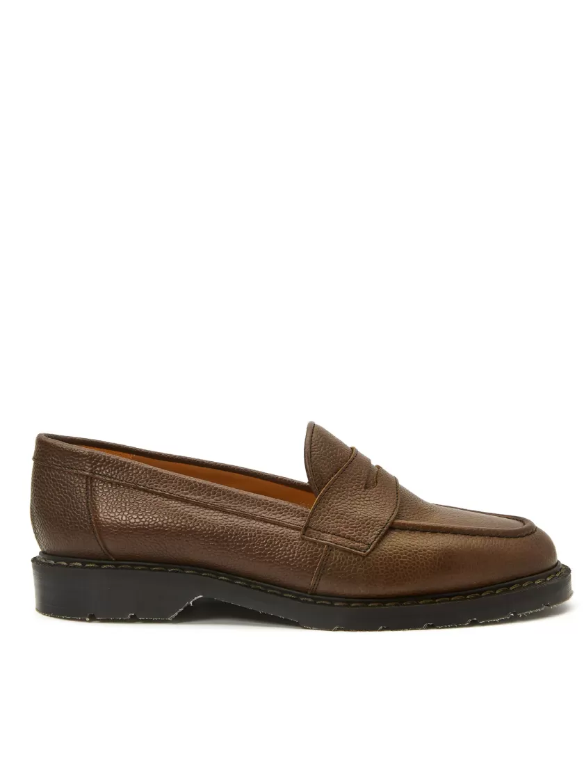 Oliver Spencer Solovair X Brown Grain Penny Loafer Outlet