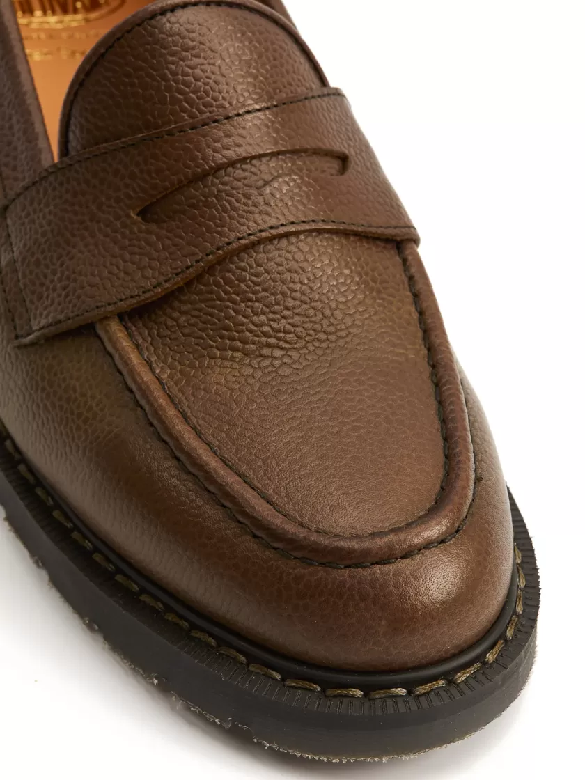 Oliver Spencer Solovair X Brown Grain Penny Loafer Outlet