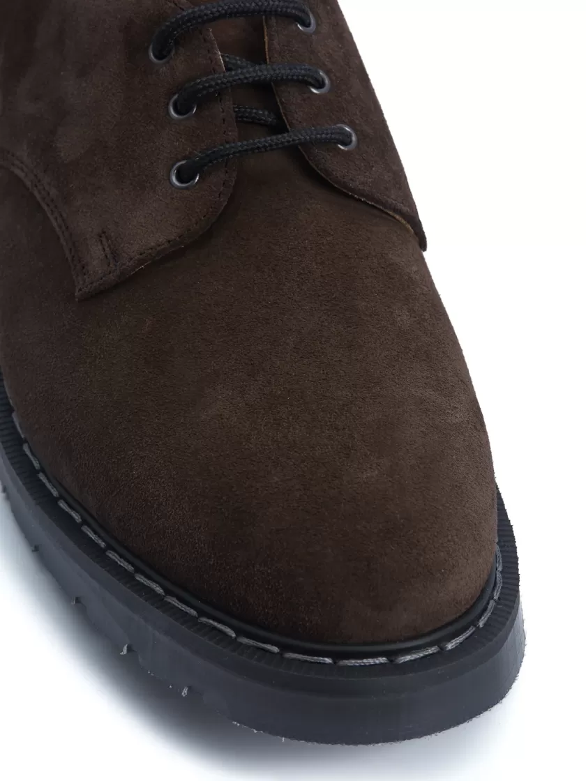Oliver Spencer Solovair X Brown Suede 3-Eye Gibson Shoes Clearance