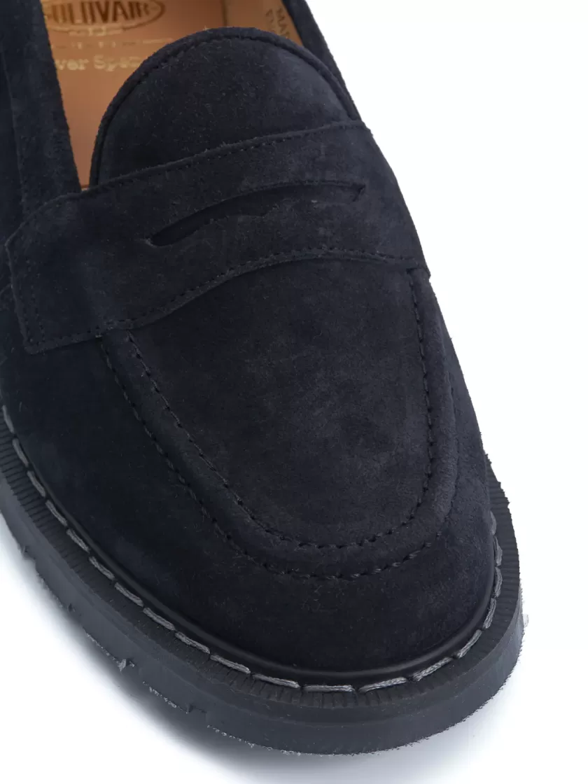 Oliver Spencer Solovair X Navy Suede Loafer Fashion