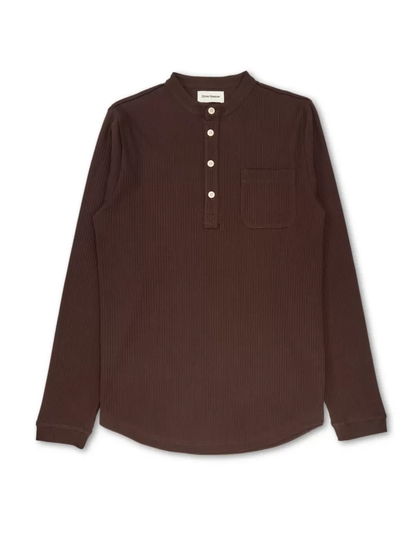Oliver Spencer Swanfield Henley Elms Chocolate Brown Clearance