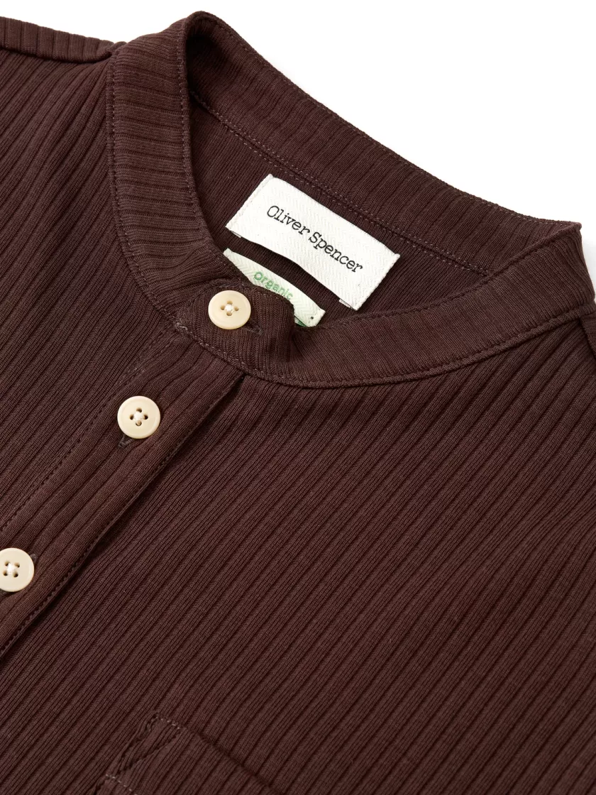 Oliver Spencer Swanfield Henley Elms Chocolate Brown Clearance