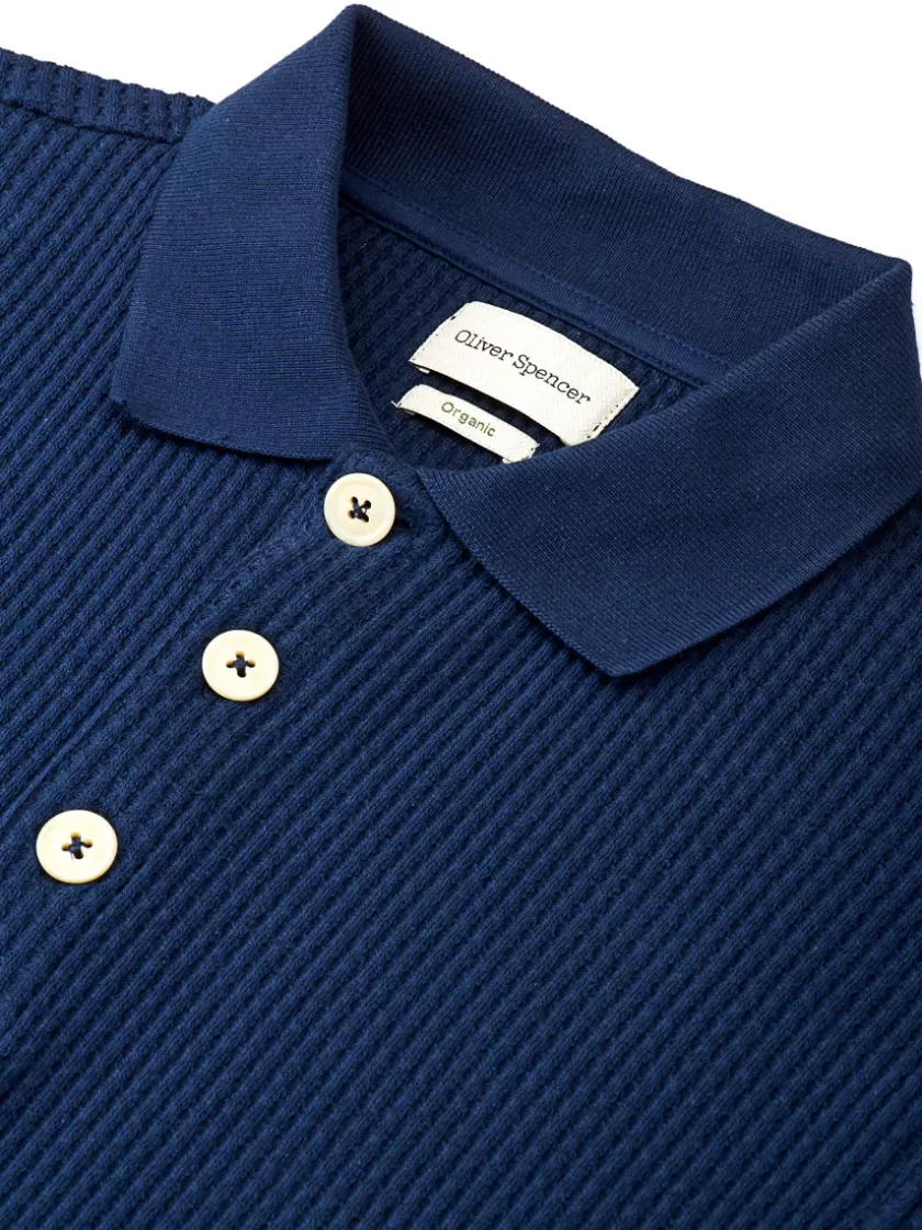 Oliver Spencer Tabley Polo Shirt Morval Navy Hot