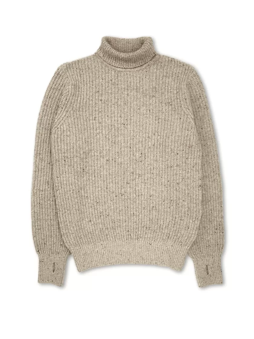 Oliver Spencer Talbot Roll Neck Jumper Keswick Beige Discount