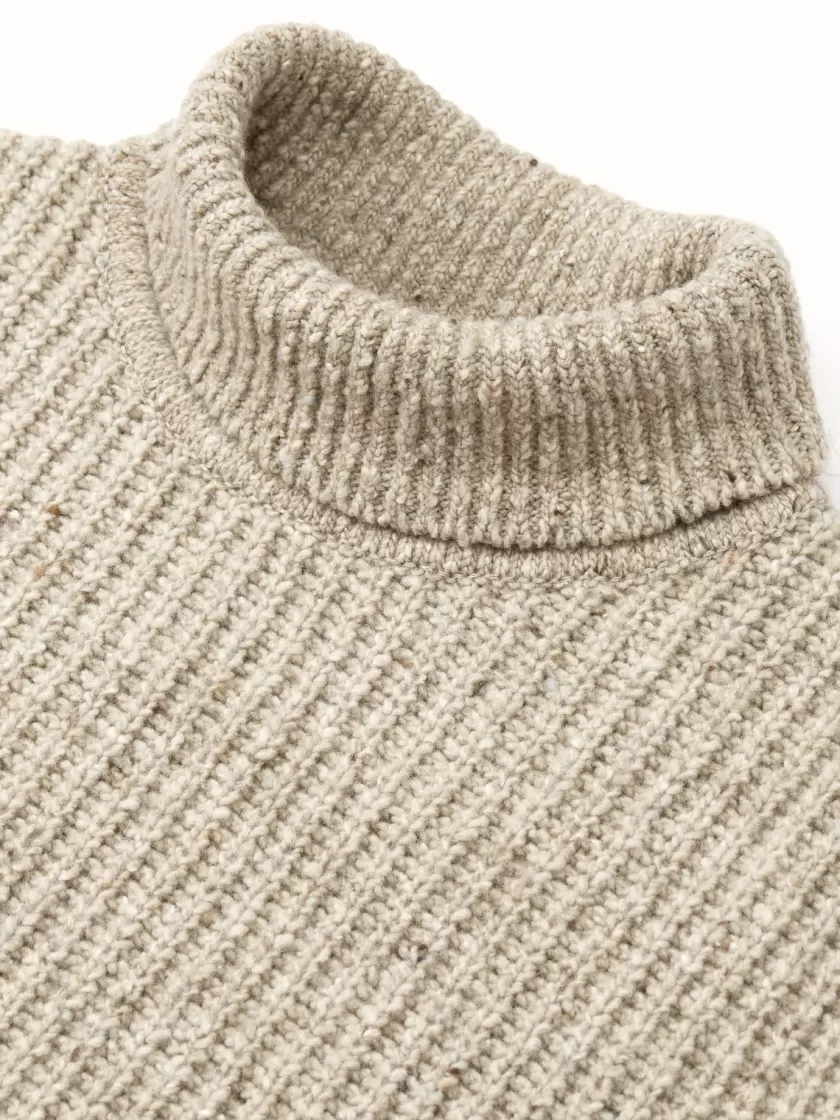 Oliver Spencer Talbot Roll Neck Jumper Keswick Beige Discount