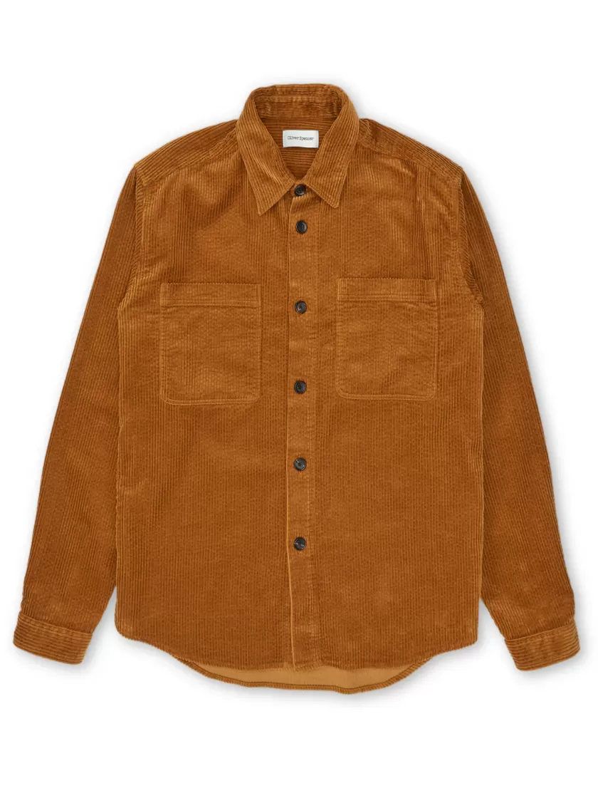 Oliver Spencer Treviscoe Shirt Hudson Cord Tan Best