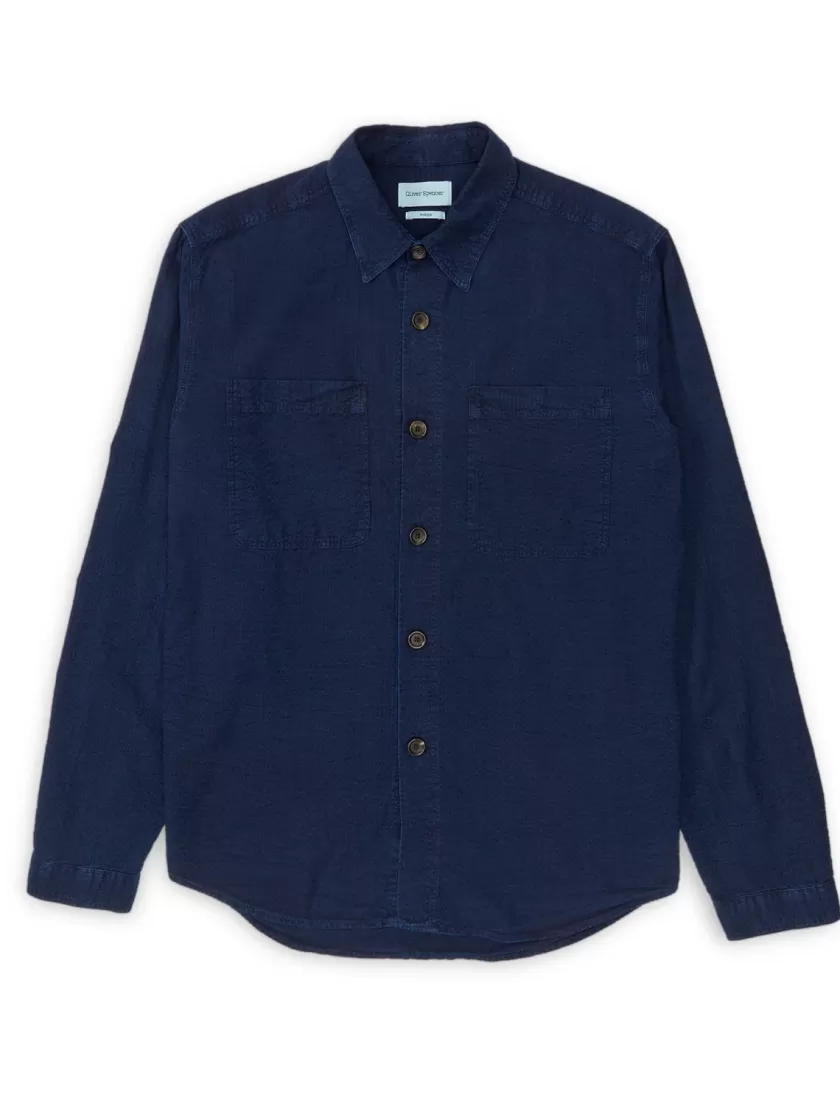 Oliver Spencer Treviscoe Shirt Ives Indigo Best Sale