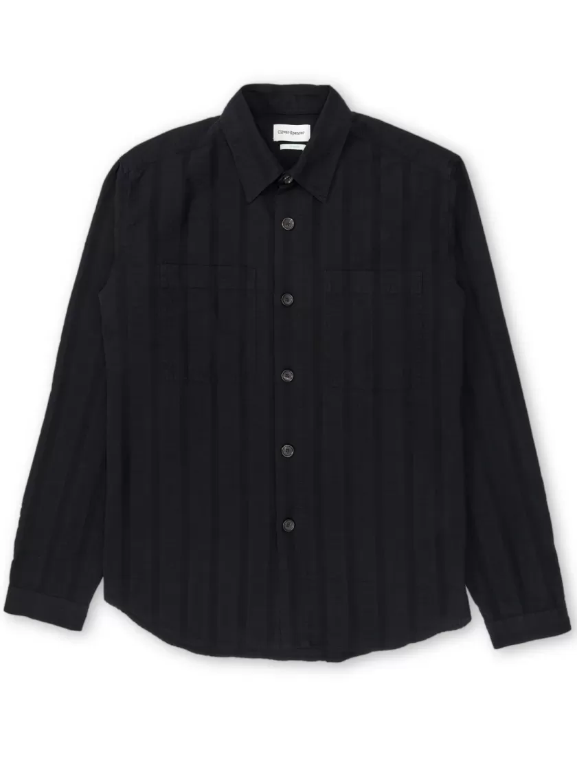 Oliver Spencer Treviscoe Shirt Phaidon Black Hot