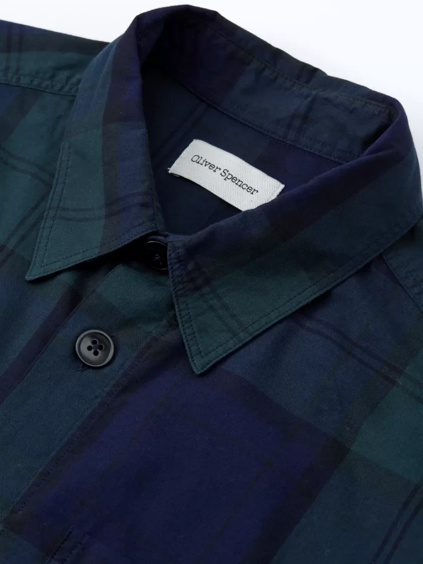 Oliver Spencer Treviscoe Shirt Purcell Blackwatch Flash Sale