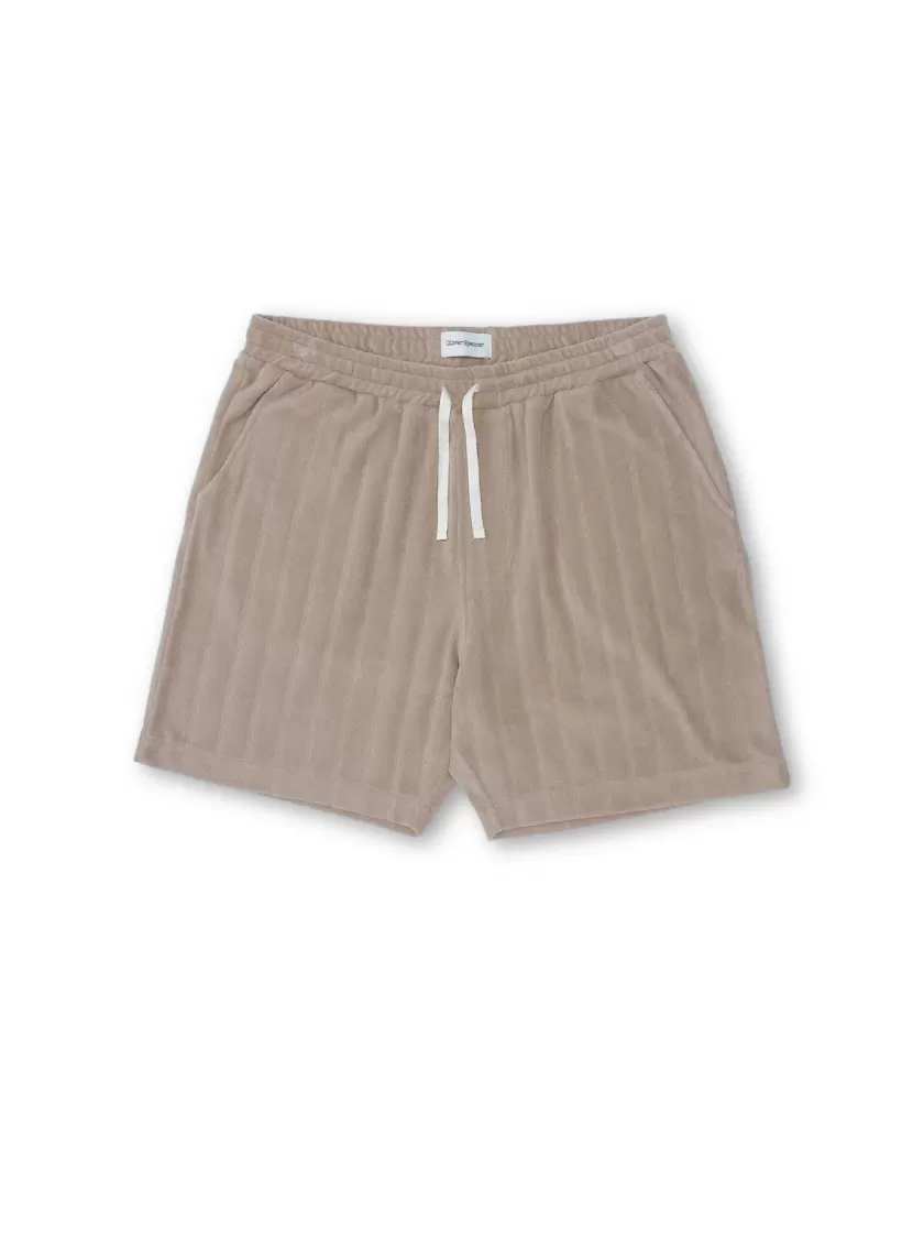 Oliver Spencer Weston Jersey Shorts Haywood Mushroom Grey Clearance