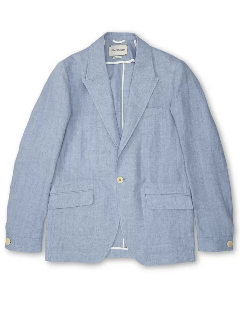 Oliver Spencer Wyndhams Jacket Bove Sky Blue New